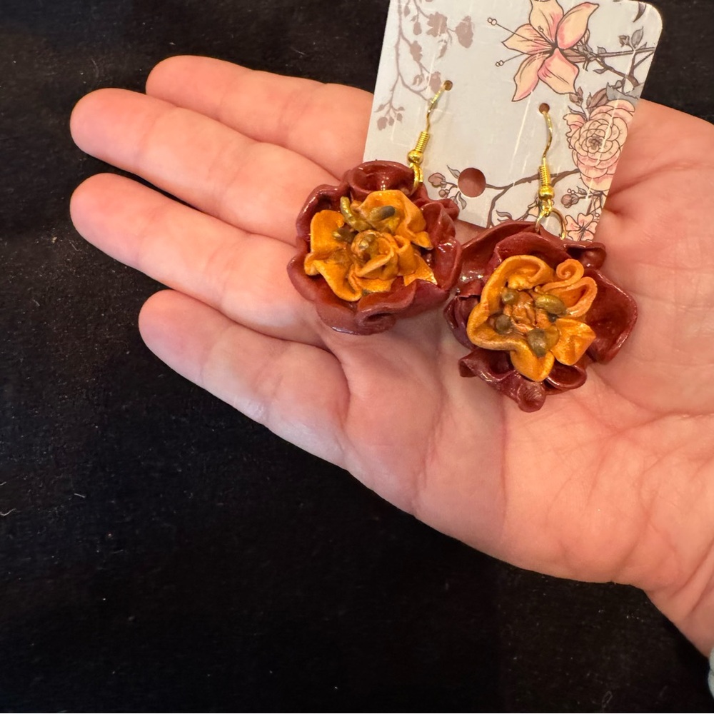 Handmade polymer clay earrings